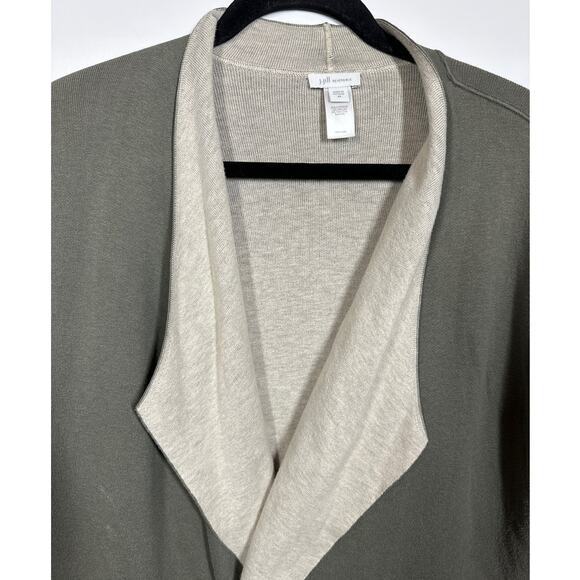 J. Jill Reversible Open Cardigan Sweater Drape Style Size XS Oversized Casual - Picture 2 of 11